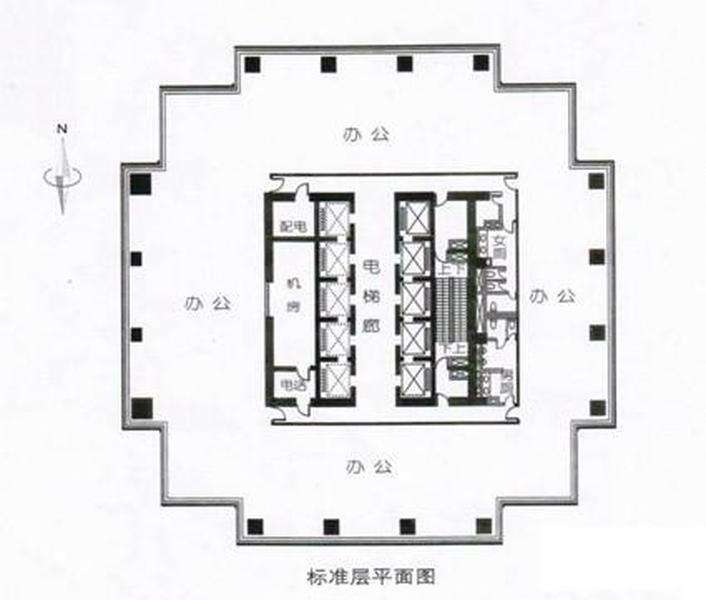 新上海国际大厦平面图 新上海国际大厦平面图
